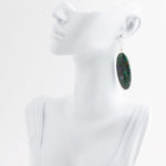 Azurite Matrix Statement Sterling Silver Drop Earrings - Barse Jewelry