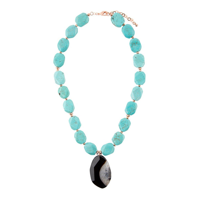 Back to Blue Turquoise Magnesite Necklace - Barse Jewelry