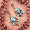 Barcelona Turquoise Goldstone Post Drop Earrings - Barse Jewelry