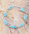 Biwa Blue Turquoise Sterling Silver Link Bracelet - Barse Jewelry