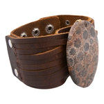 Black Jasper and Leather Statement Bracelet - Barse Jewelry