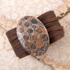 Black Jasper and Leather Statement Bracelet - Barse Jewelry