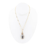 Black Mother of Pearl Golden Pendant Necklace - Barse Jewelry