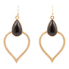 Black Onyx Bedouin Golden Drop Earrings - Barse Jewelry