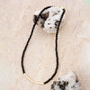 Black Onyx Golden Bar Necklace - Barse Jewelry