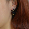 Black Onyx Golden Drop Post Earrings - Barse Jewelry