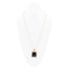 Black Onyx Mixed Metal Pendant Necklace - Barse Jewelry