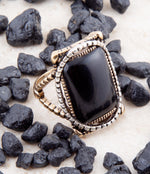 Black Onyx Mixed Metal Statement Ring - Barse Jewelry