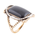 Black Onyx Mixed Metal Statement Ring - Barse Jewelry