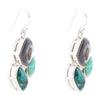 Blue Abalone Fire Cluster Earrings - Barse Jewelry