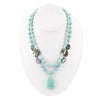 Blue Amazonite and Abalone Pendant Necklace - Barse Jewelry