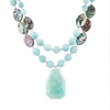 Blue Amazonite and Abalone Pendant Necklace - Barse Jewelry
