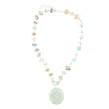 Blue Amazonite Rosette Sterling Necklace - Barse Jewelry