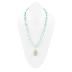 Blue Amazonite Sterling Silver Pendant Necklace - Barse Jewelry