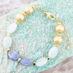 Blue and Gold Kyanite and Amazonite Bracelet - Barse Jewelry