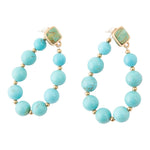 Blue Cary Magnesite Loop Post Golden Earrings - Barse Jewelry