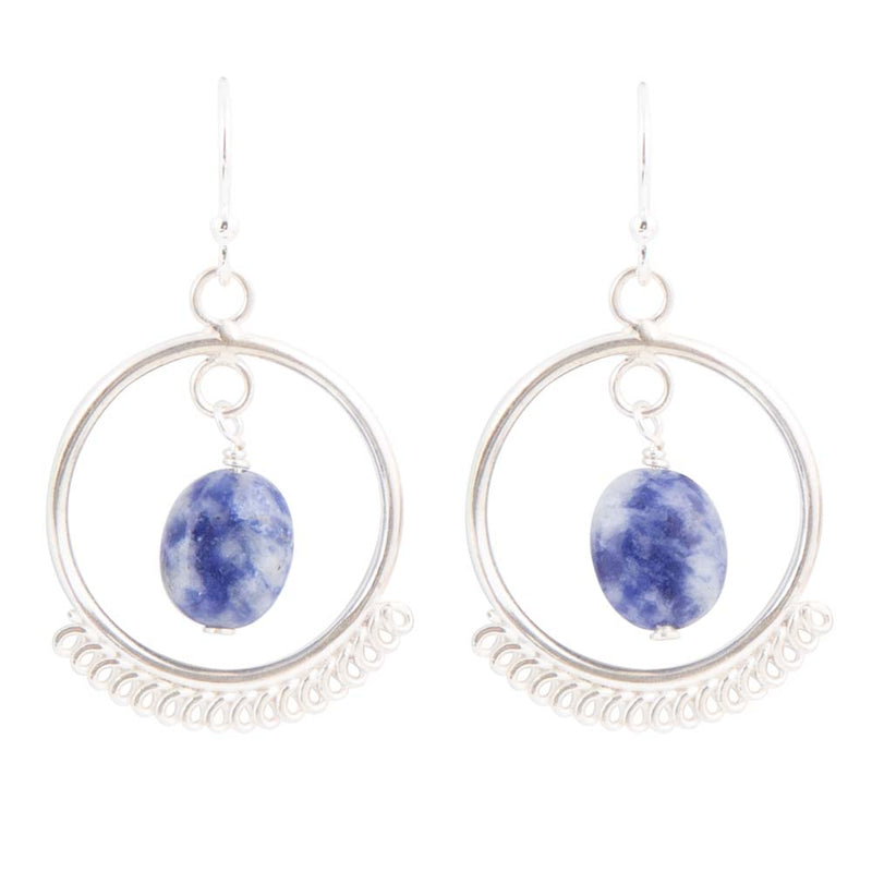 Blue Kyanite and Sterling Silver Drop Earrings - Barse Jewelry