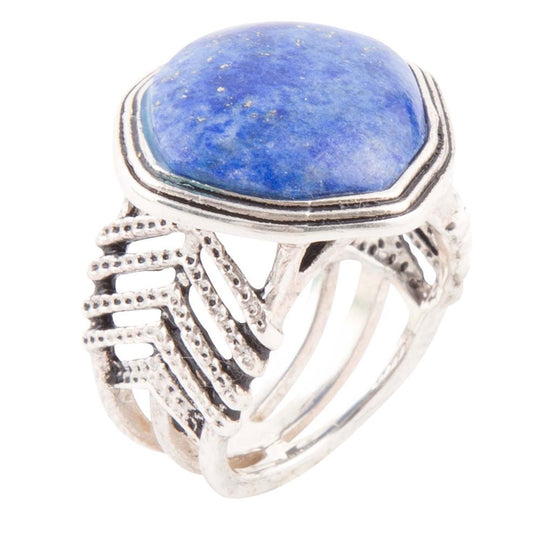 Blue Lapis and Sterling Silver Ring
