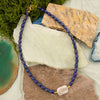 Blue Lapis Cirrus Golden Necklace - Barse Jewelry