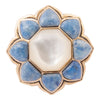 Blue Lapis Flower Golden Statement Ring - Barse Jewelry