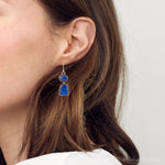 Blue Lapis Golden Drop Earrings - Barse Jewelry