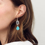 Blue Lapis Golden Teardrop Earrings - Barse Jewelry