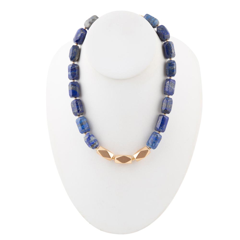 Blue Lapis Nugget Necklace - Barse Jewelry