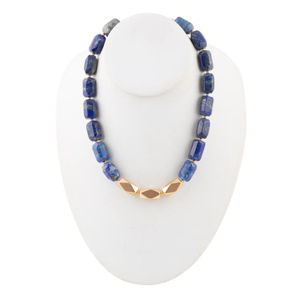 Blue Lapis Nugget Necklace - Barse Jewelry