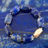 Blue Lapis Nugget Stretch Bracelet - Barse Jewelry