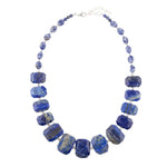 Blue Lapis Sterling Silver Statement Necklace - Barse Jewelry
