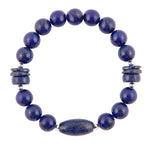 Blue Lapis Sterling Silver Stretch Bracelet - Barse Jewelry
