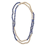 Blue Lapis Wrap Golden Necklace - Barse Jewelry