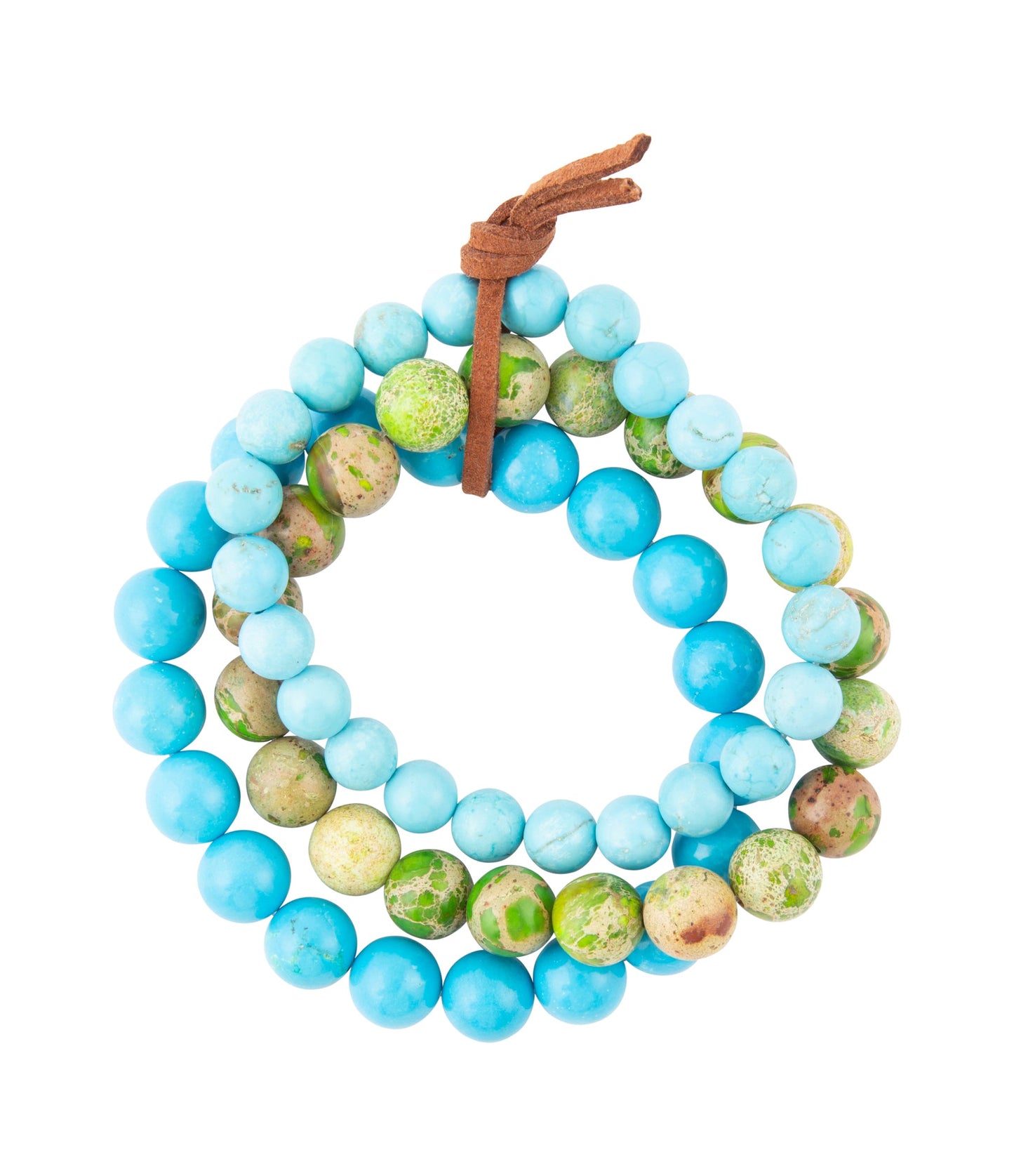 Blue Magnesite and Green Jasper Bracelet Set - Barse Jewelry