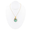 Blue Turquoise and Agate Honey Drip Golden Necklace - Barse Jewelry
