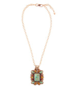 Blue Turquoise and Red Carnelian Copper Pendant Necklace - Barse Jewelry
