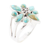 Blue Turquoise and Sterling Silver Statement Rings - Barse Jewelry