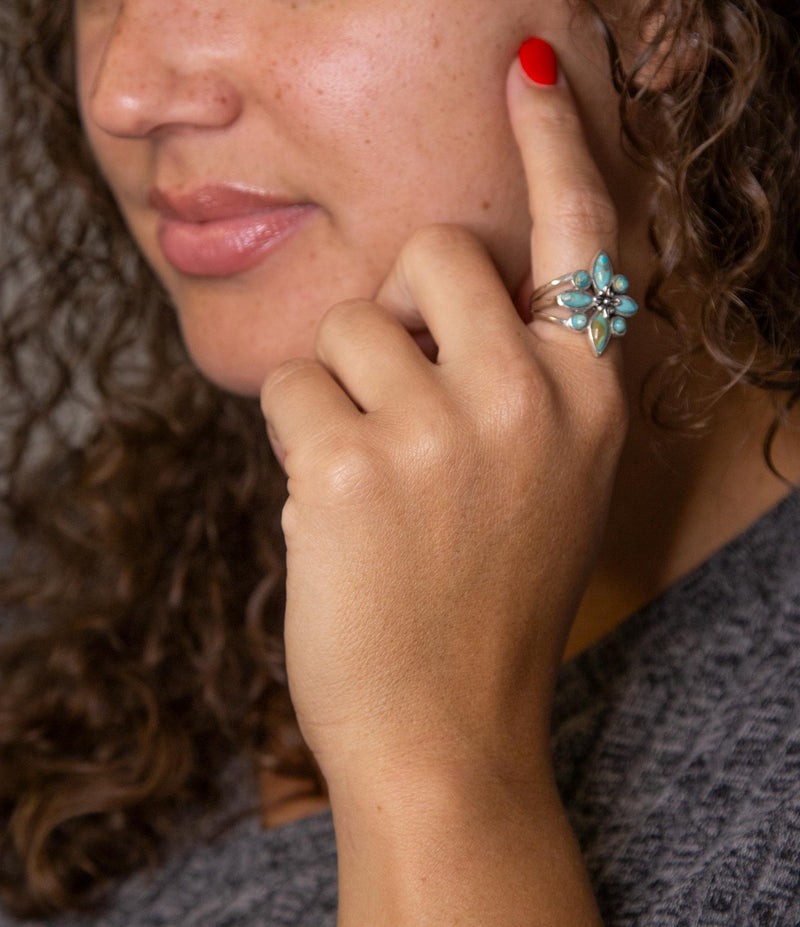 Blue Turquoise and Sterling Silver Statement Rings - Barse Jewelry