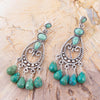 Blue Turquoise Chandelier Earrings - Barse Jewelry