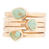 Blue Turquoise Golden Stacking Ring Set - Barse Jewelry