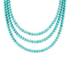 Blue Turquoise Magnesite Golden Mecklace - Barse Jewelry