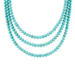 Blue Turquoise Magnesite Golden Mecklace - Barse Jewelry