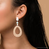 Blue Turquoise Top Carved Wood Sterling Silver Earrings - Barse Jewelry