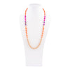 Bordeaux Orange Coral Golden Long Necklace - Barse Jewelry