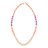 Bordeaux Orange Coral Golden Long Necklace - Barse Jewelry