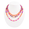 Bordeaux Purple Agate Golden Statement Necklace - Barse Jewelry