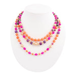 Bordeaux Purple Agate Golden Statement Necklace - Barse Jewelry
