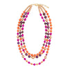 Bordeaux Purple Agate Golden Statement Necklace - Barse Jewelry