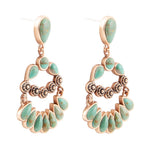 Botanical Green Turquoise Statement Earrings - Barse Jewelry