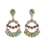 Botanical Green Turquoise Statement Earrings - Barse Jewelry