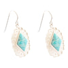Bronco Blue Turquoise Sterling Silver Concho Drop Earrings - Barse Jewelry